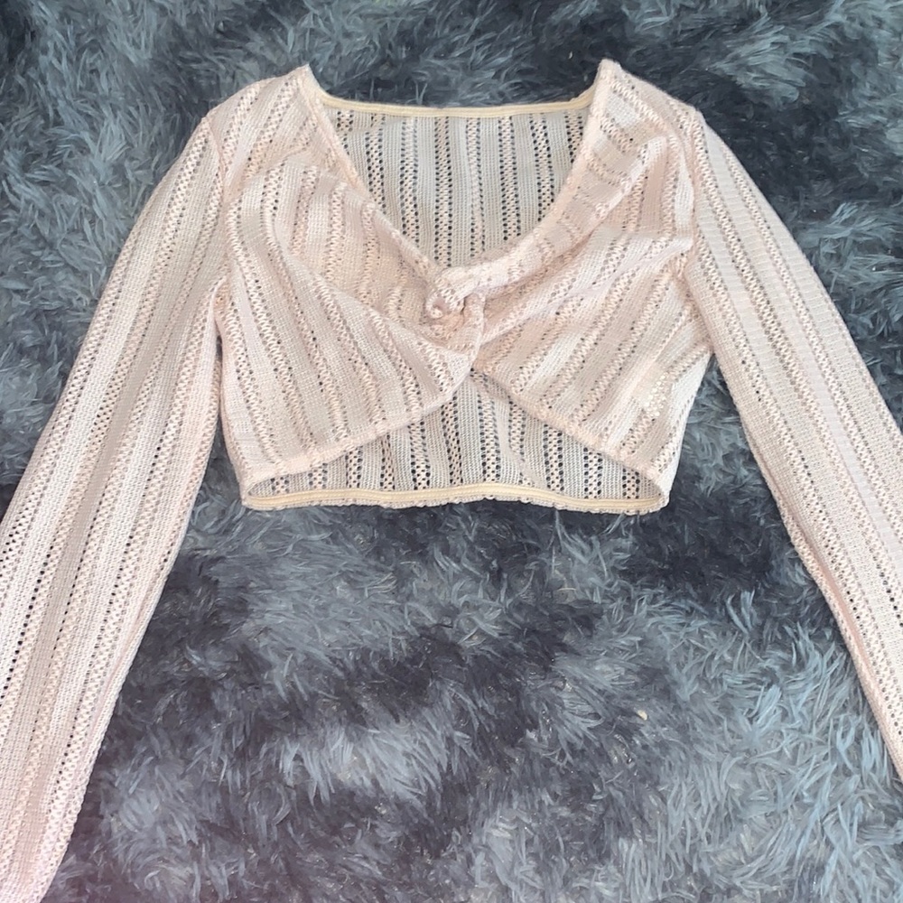 Super cute light pink crochet top